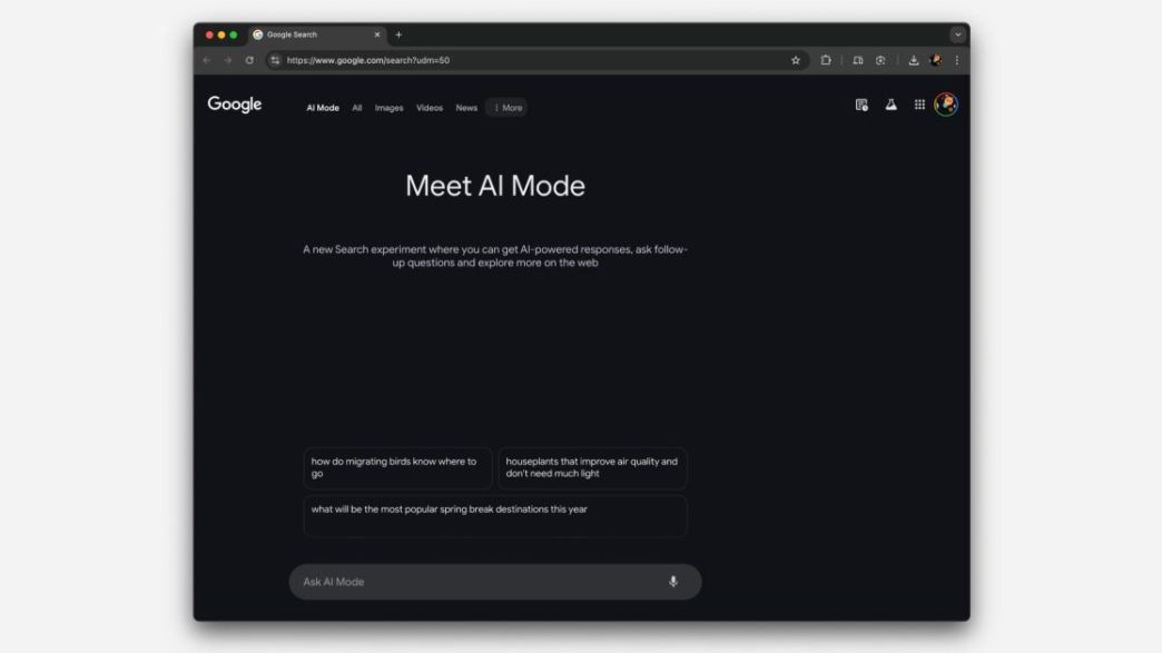 Google Search dévoile son mode IA : explore notre galerie exclusive !