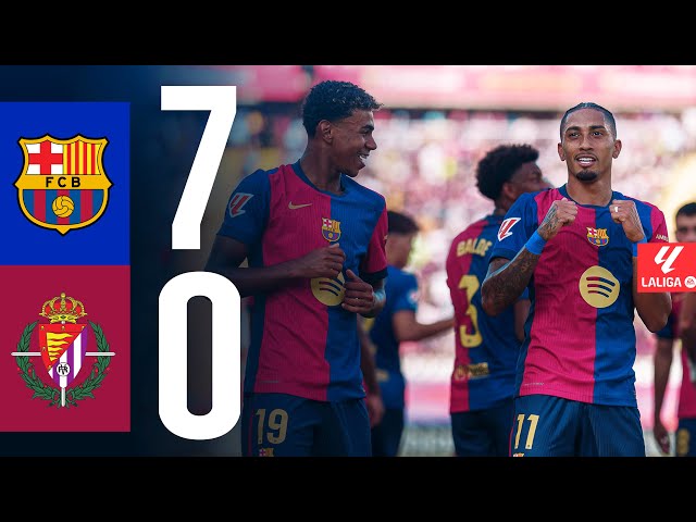 revivez la victoire éclatante du fc barcelone sur valladolid avec un score impressionnant de 7-0. découvrez les moments forts de ce match mémorable et les performances exceptionnelles des joueurs qui ont conduit le barça à un triomphe indiscutable.