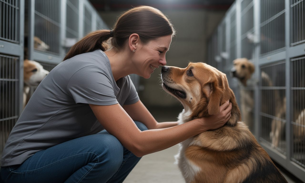 après deux ans d'absence, une femme retrouve par miracle son chien dans un refuge, vivant des retrouvailles émouvantes et inoubliables qui réchauffent le cœur.