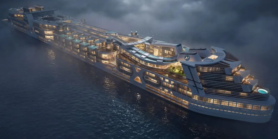 Floating City de Freedom Ship, la ville flottante géante en eaux internationales - plare. Floating City de Freedom Ship, la ville flottante géante en eaux internationales