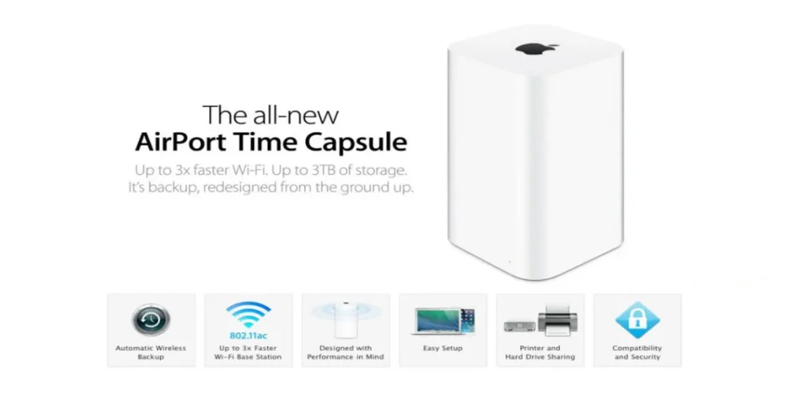Time Capsule fonctionne encore avec macOS 27, mais Apple devrait vraiment lancer un nouveau routeur Wi‑Fi mesh et disque de sauvegarde Time Machine