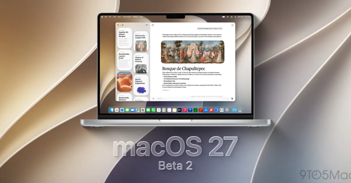 MacOS 27 Golden Gate beta 2 disponible : les nouveautés à surveiller sur le Mac