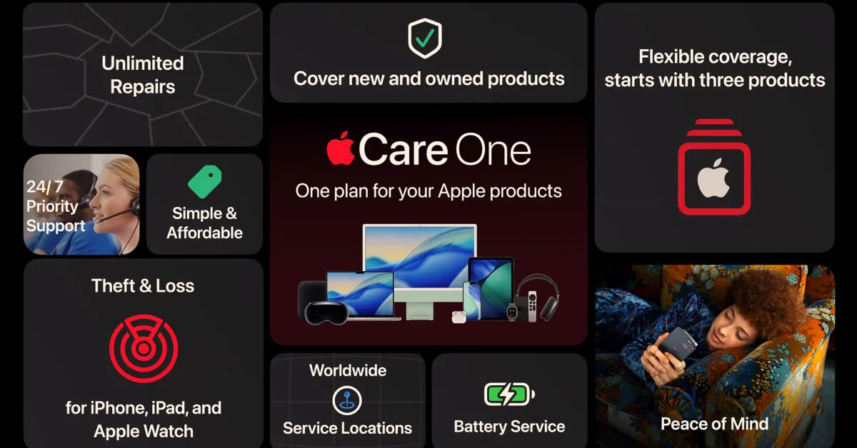 AppleCare One arrive au Royaume-Uni avec une protection vol et perte étendue à partir de 17,21 € par mois
