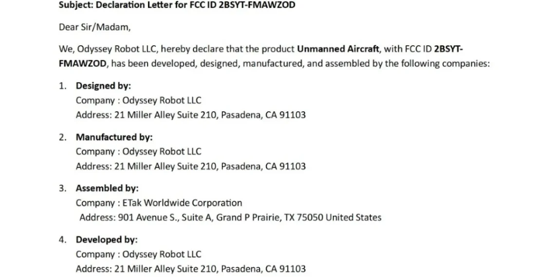 FCC accuse une société de drones liée à DJI de fausses allégations « made in America » - plare. FCC accuse une société de drones liée à DJI de fausses allégations « made in America »