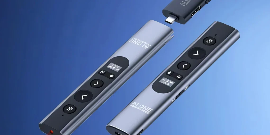 Cette télécommande de présentation remplace votre souris, micro, traducteur IA et hub USB-C