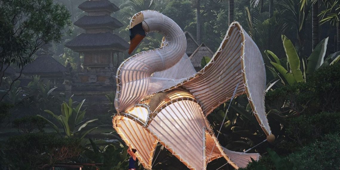 Pavillon en forme de cygne : une retraite forestière sublimée par un design biophilique - plare. Pavillon en forme de cygne : une retraite forestière sublimée par un design biophilique