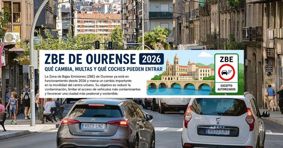Zona de Bajas Emisiones de Ourense : accès, rues concernées et sanctions à connaître