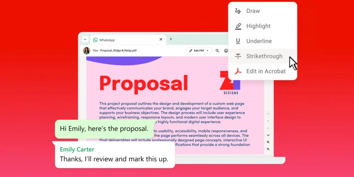 Adobe intègre Acrobat à WhatsApp Web pour faciliter l’édition et le partage de PDF - plare. Adobe intègre Acrobat à WhatsApp Web pour faciliter l’édition et le partage de PDF