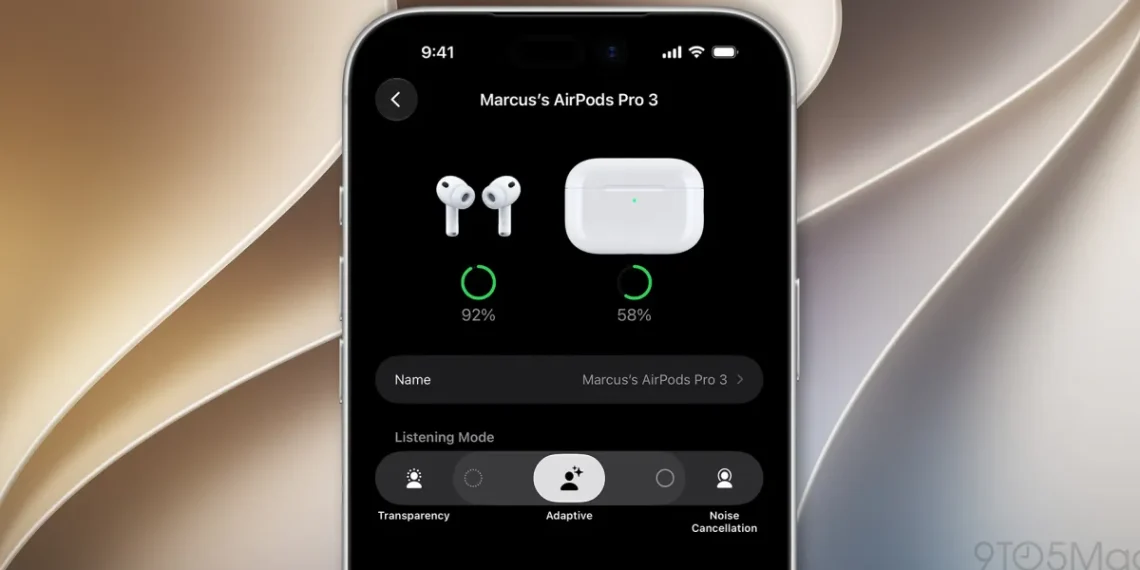 iOS 27 beta 3 facilite le réglage de l’intensité du mode adaptatif des AirPods