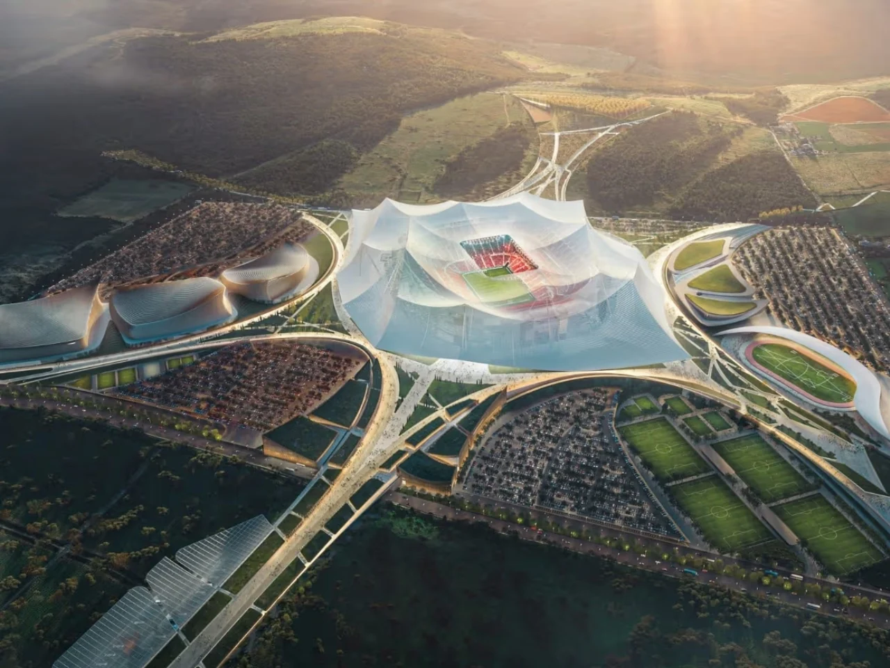Stade de 115 000 places au Maroc : 30 % des travaux achevés et un chantier en avance