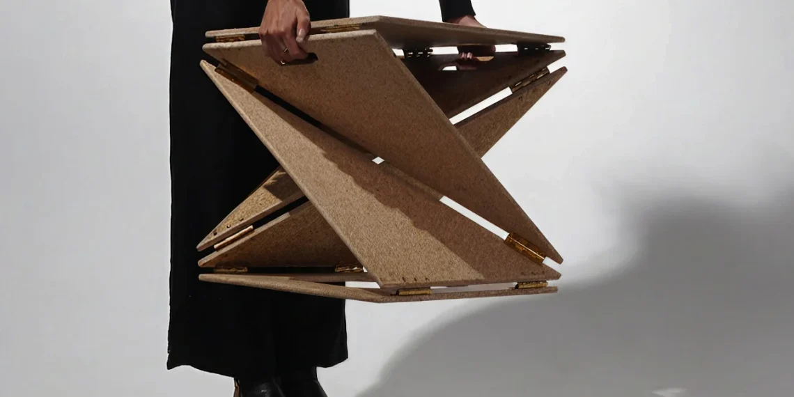 Le tabouret pliant ultra-résistant qui se renforce quand on s’assoit dessus - plare. Le tabouret pliant ultra-résistant qui se renforce quand on s’assoit dessus