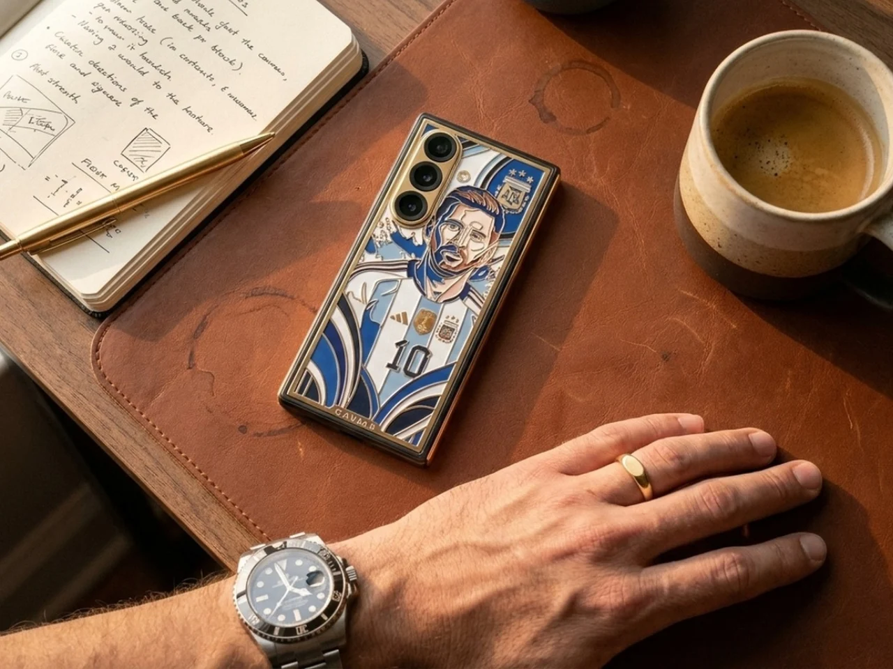 Samsung Galaxy Z Fold 8 Ultra à 11 500 euros avec Messi en or 24 carats : le smartphone pliable de luxe qui affole le web - plare. Samsung Galaxy Z Fold 8 Ultra à 11 500 euros avec Messi en or 24 carats : le smartphone pliable de luxe qui affole le web