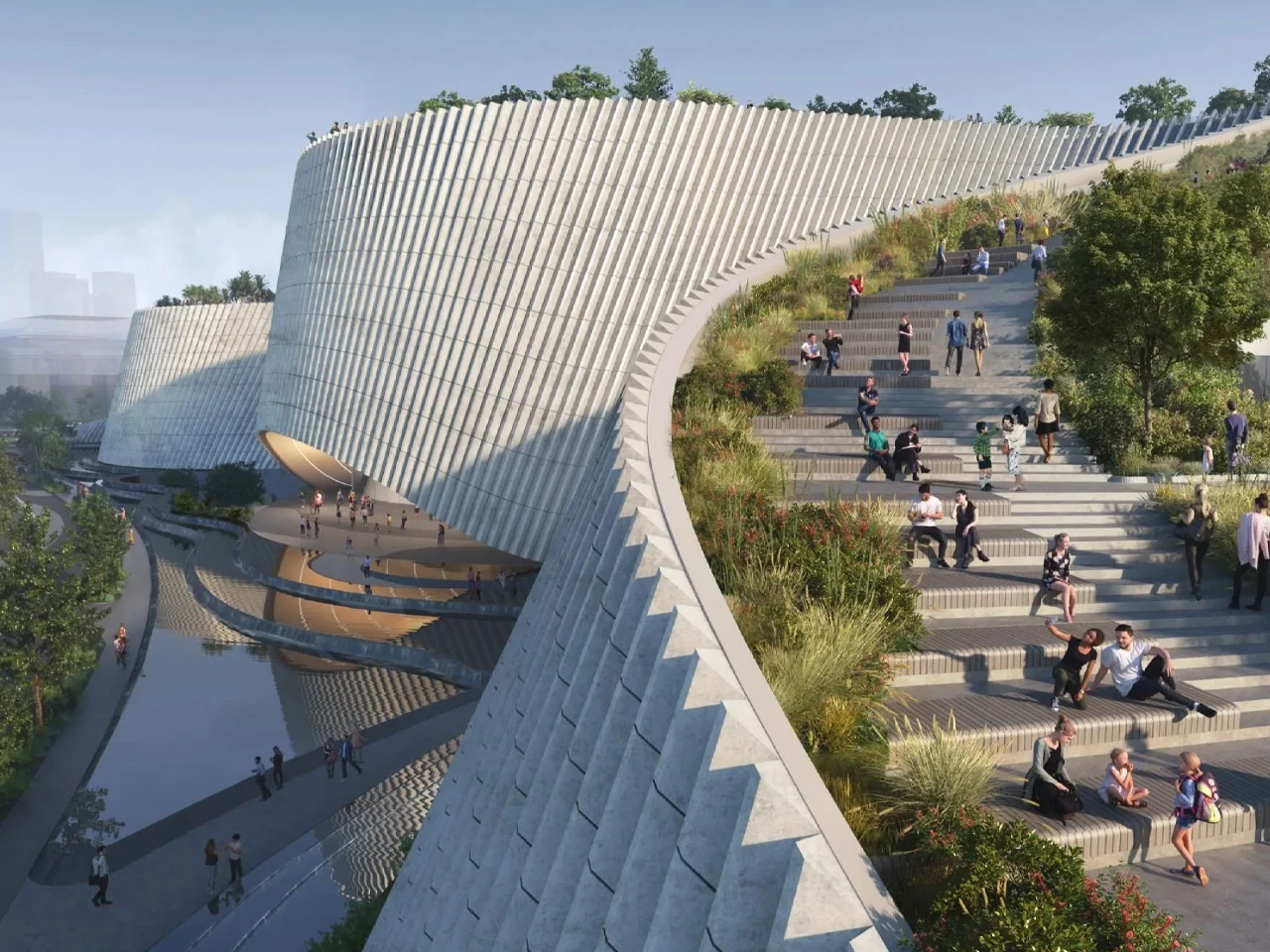 Shenzhen : ce nouveau musée au design paysager semble avoir toujours fait partie du paysage