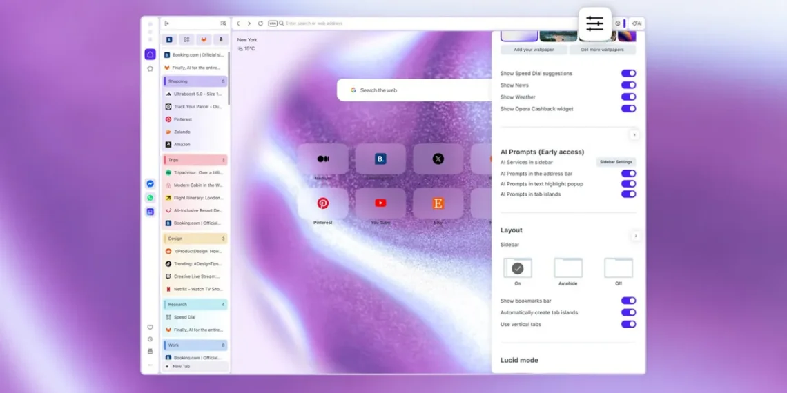 Opera One améliore les onglets verticaux et renforce l’intégration de Google Lens - plare. Opera One améliore les onglets verticaux et renforce l’intégration de Google Lens