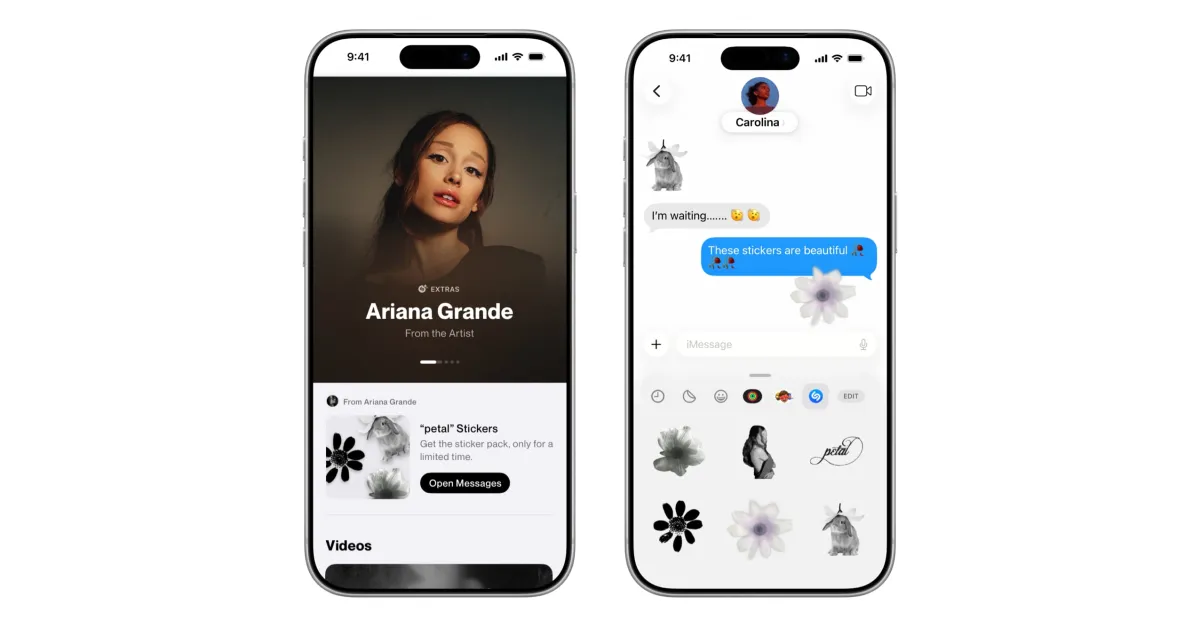 Shazam lance son premier pack de stickers pour célébrer le nouvel album d&rsquo;Ariana Grande