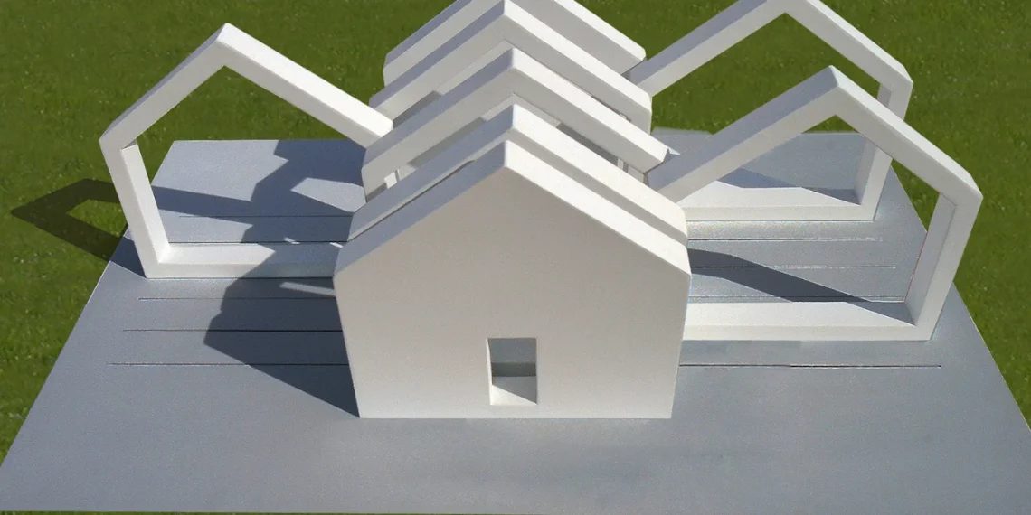 Art public immobile : cette maison en acier coulissante se déploie comme une sculpture habitable