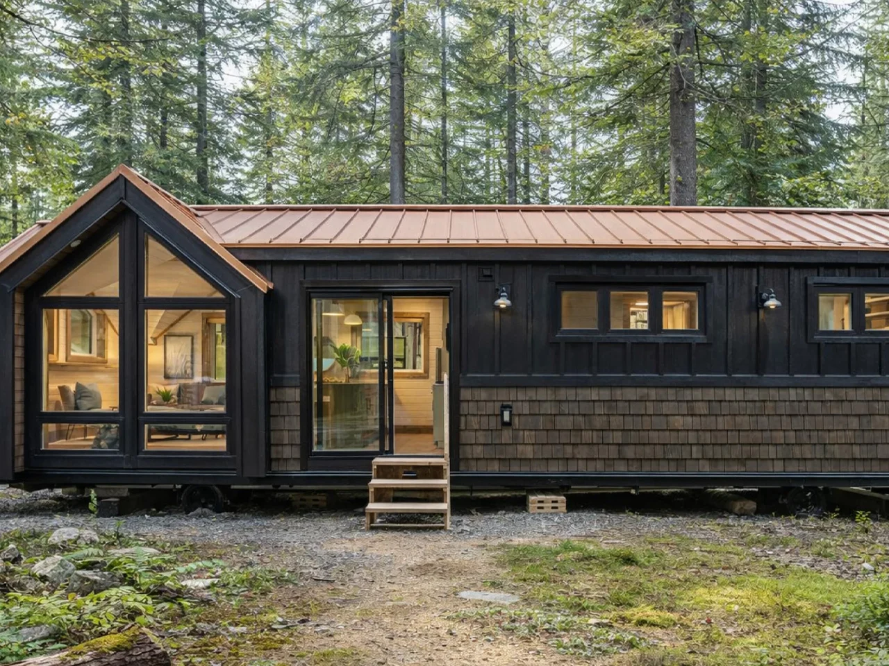 Cette tiny house canadienne de 492 pieds carrés avec entrée vestiaire et baignoire n’a aucune excuse