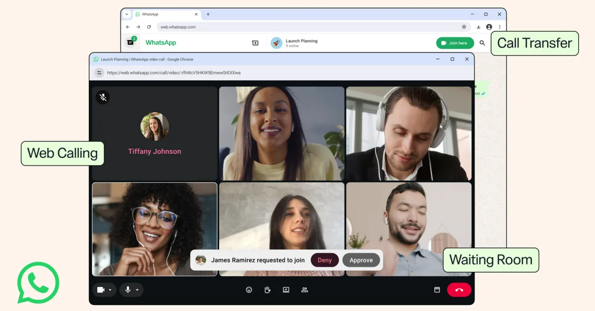 WhatsApp Web lance les appels audio et vidéo avec transfert d’appel