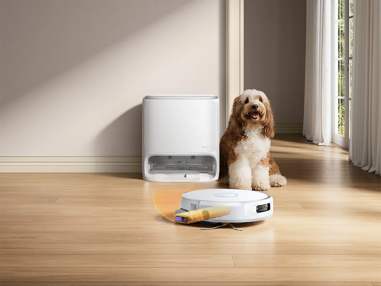 Narwal dévoile un robot aspirateur laveur 31 000Pa avec rouleau plat et station d’accueil design