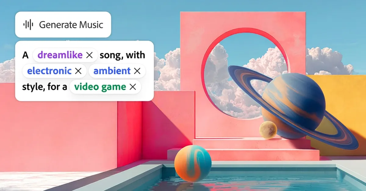 Adobe Firefly enrichit la création audio IA avec génération de musique, voix off et effets sonores disponibles pour tous